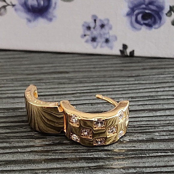 STERLING SILVER & CUBIC ZIRCONIA EARRINGS by Rachel Zoe - Picture 3 of 7